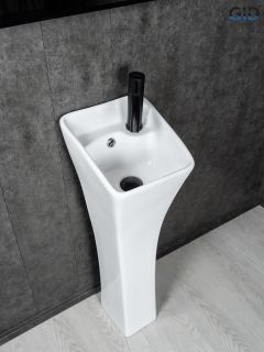 Раковина Gid M9012 81101 накладная белая 30x33x89